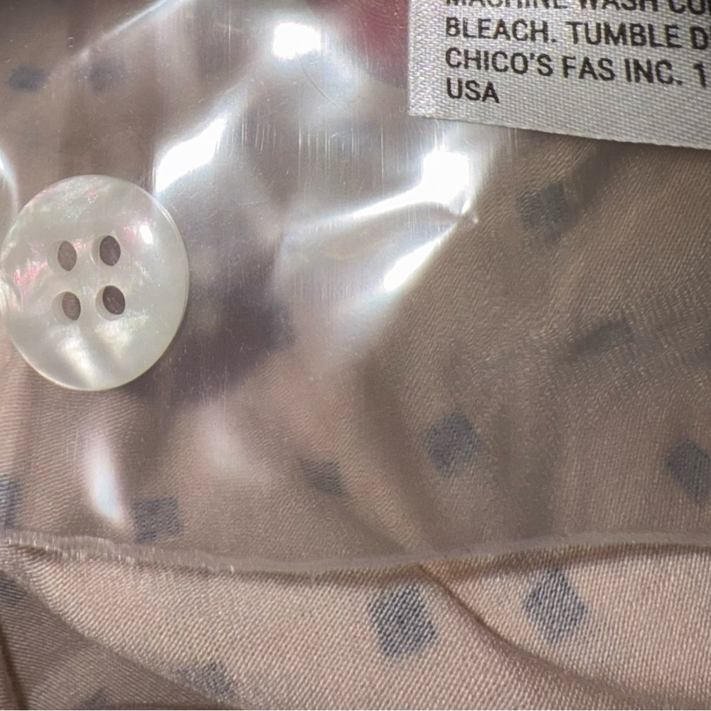 Soma Cool Nights crème colored pajama shirt with Black Dots- BNWT - Picture 10 of 10